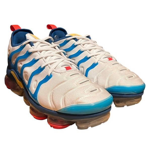 Nike Air VaporMax Plus Industrial Blue Citron FJ3999-100 Men's Size 9.5 US/EU 43 - Picture 1 of 16